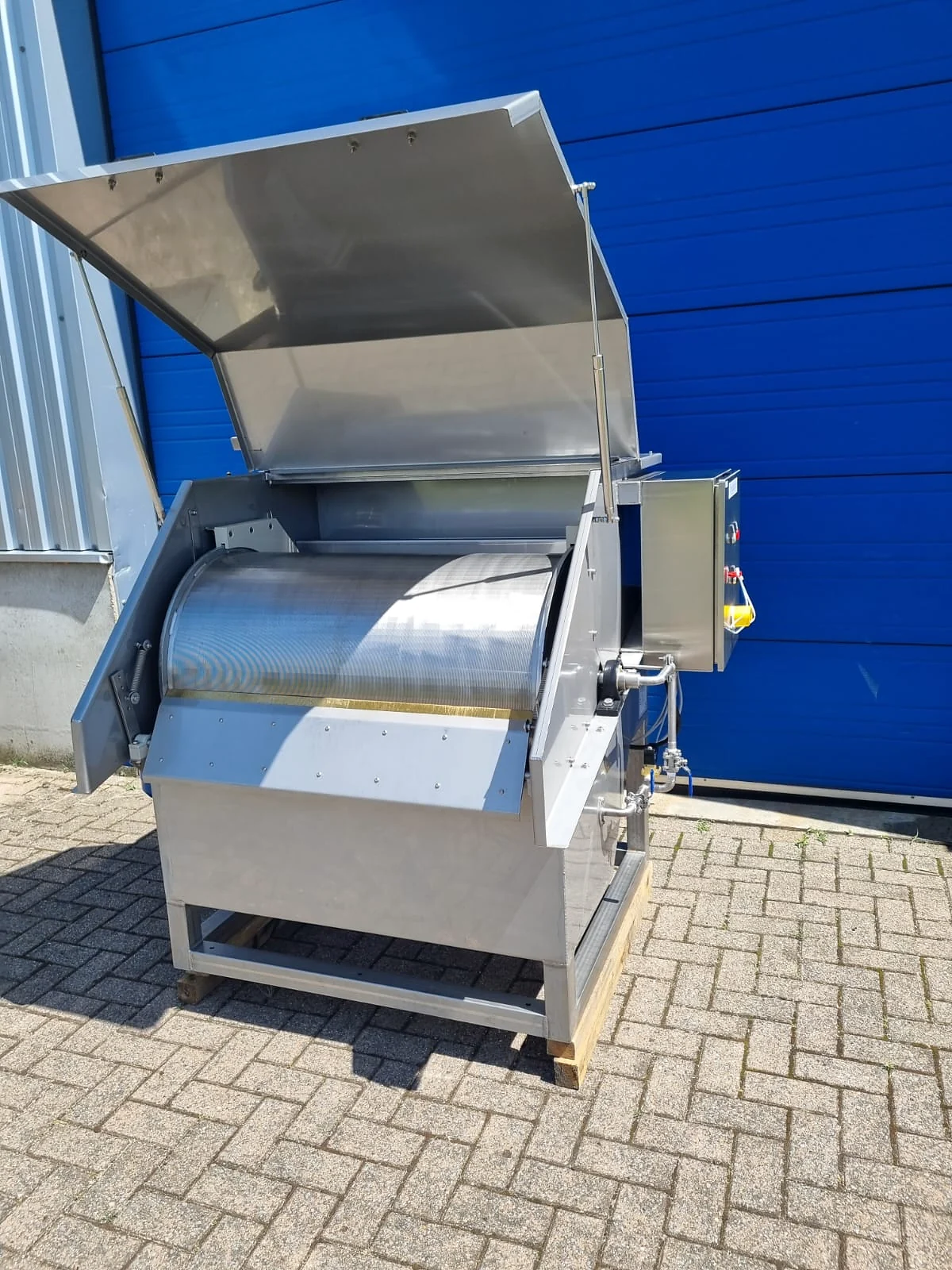 RVS-zeeftrommelfilter van Holland Filter met zichtbare filtertrommel